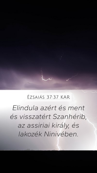 Ézsaiás 37:37 KAR Bible Verse Image