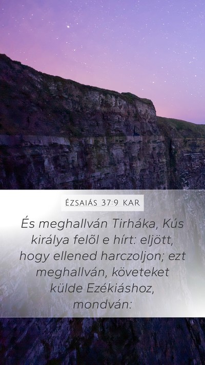Ézsaiás 37:9 KAR Bible Verse Image