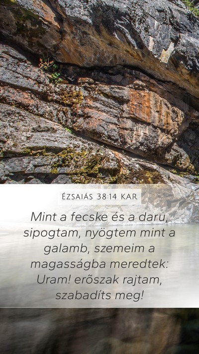 Ézsaiás 38:14 KAR Bible Verse Image