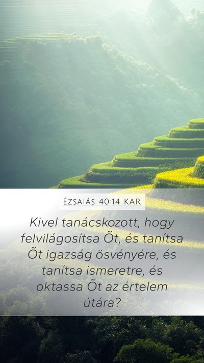 Ézsaiás 40:14 KAR Bible Verse Image