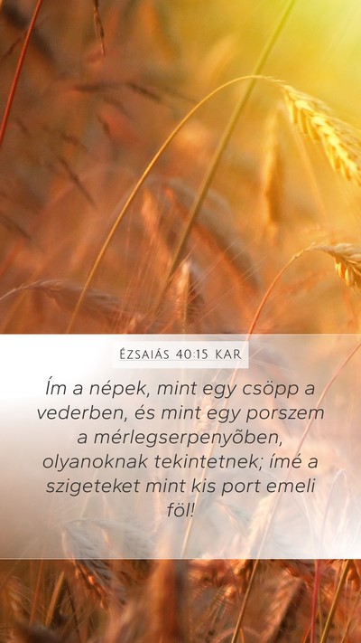 Ézsaiás 40:15 KAR Bible Verse Image