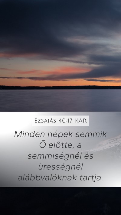 Ézsaiás 40:17 KAR Bible Verse Image