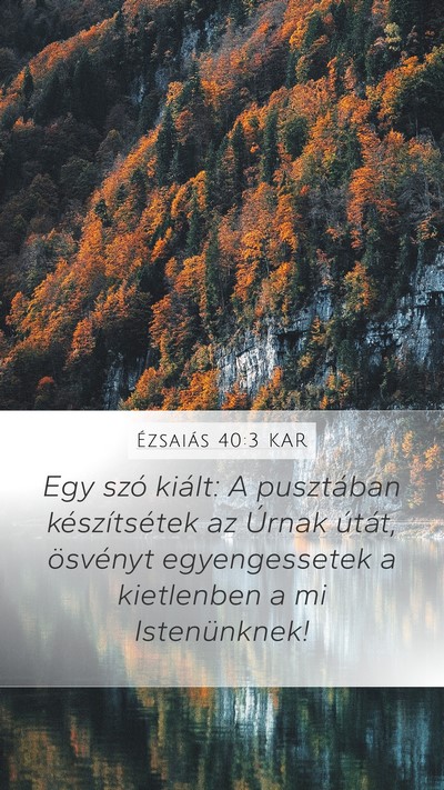Ézsaiás 40:3 KAR Bible Verse Image