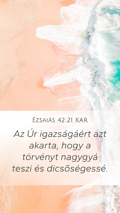 Ézsaiás 42:21 KAR Bible Verse Image