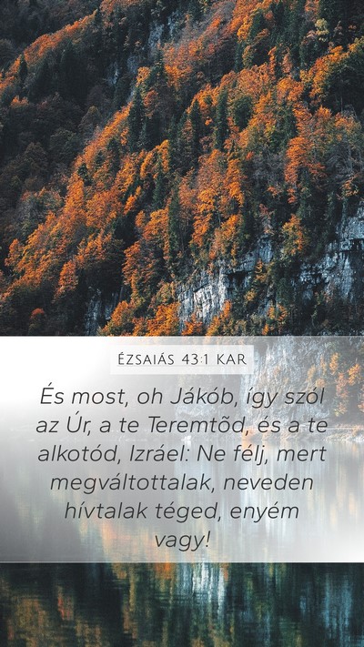 Ézsaiás 43:1 KAR Bible Verse Image