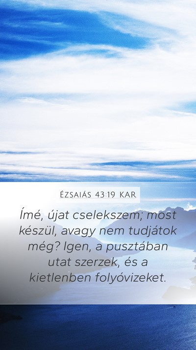 Ézsaiás 43:19 KAR Bible Verse Image