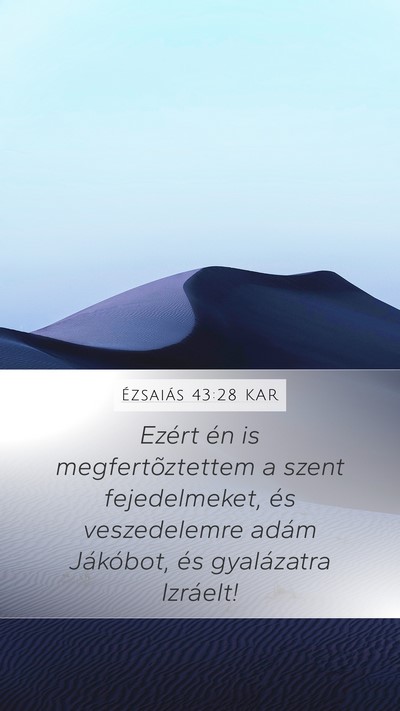 Ézsaiás 43:28 KAR Bible Verse Image