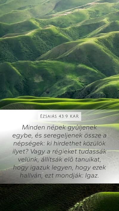 Ézsaiás 43:9 KAR Bible Verse Image