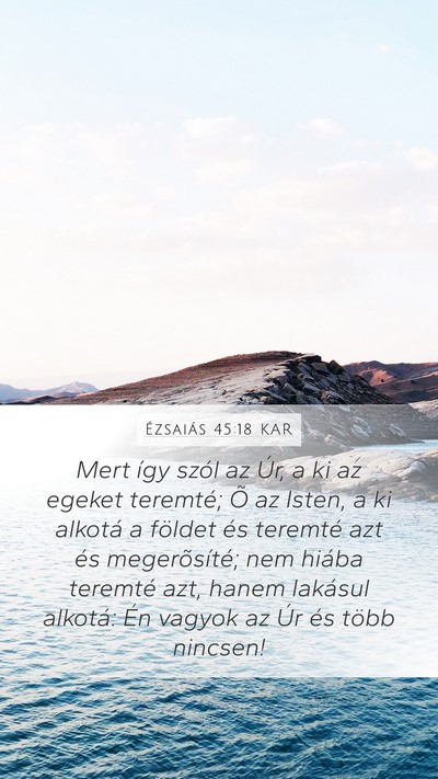 Ézsaiás 45:18 KAR Bible Verse Image