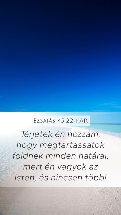 Ézsaiás 45:22 KAR Bible Verse Image