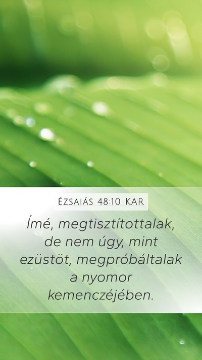 Ézsaiás 48:10 KAR Bible Verse Image