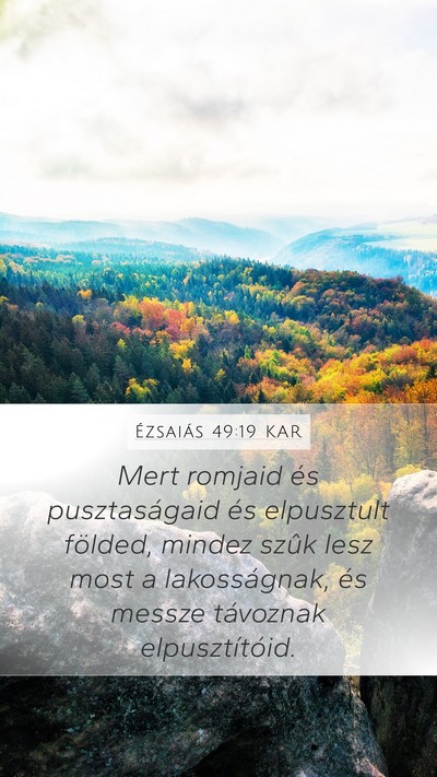 Ézsaiás 49:19 KAR Bible Verse Image