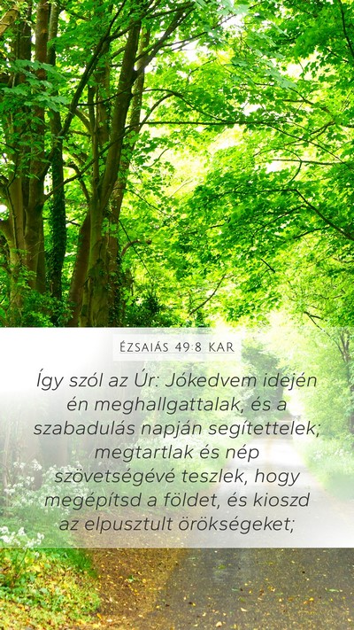Ézsaiás 49:8 KAR Bible Verse Image