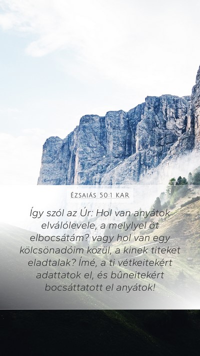 Ézsaiás 50:1 KAR Bible Verse Image
