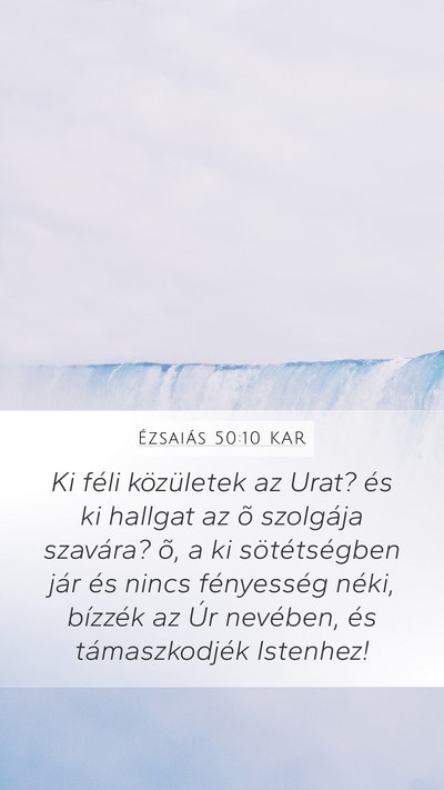 Ézsaiás 50:10 KAR Bible Verse Image