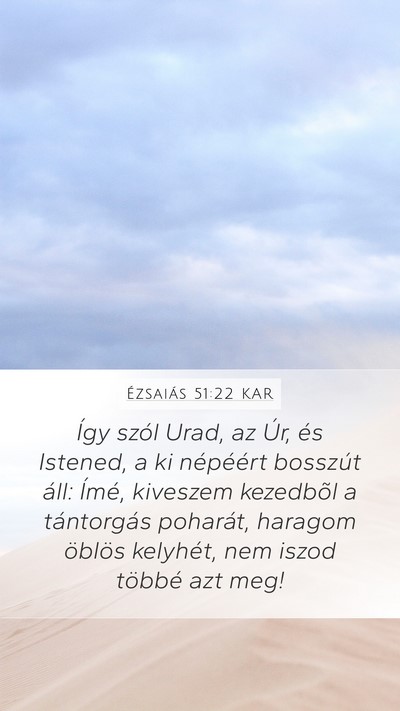 Ézsaiás 51:22 KAR Bible Verse Image