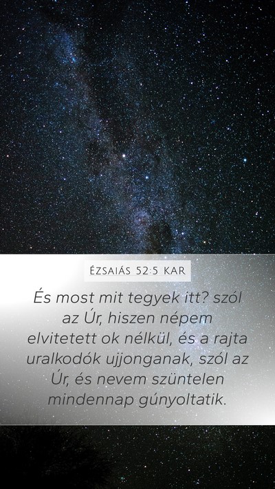Ézsaiás 52:5 KAR Bible Verse Image