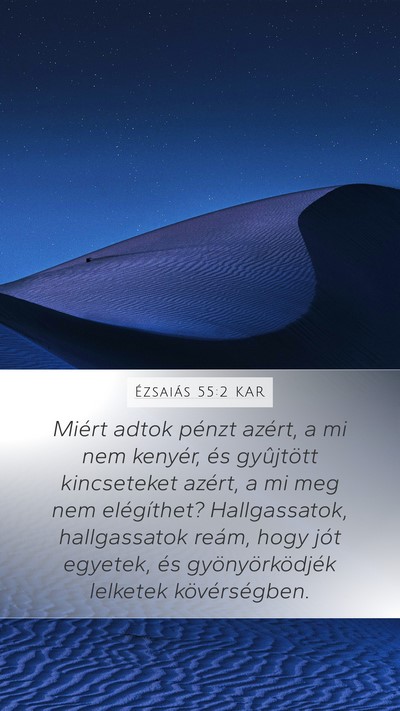 Ézsaiás 55:2 KAR Bible Verse Image