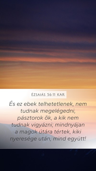 Ézsaiás 56:11 KAR Bible Verse Image