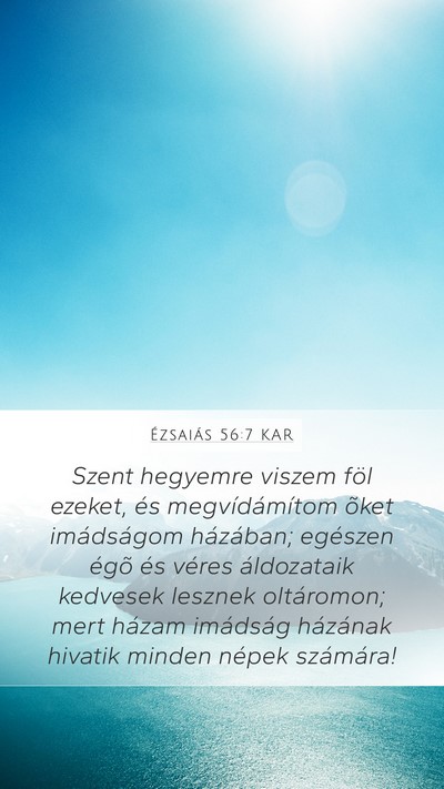 Ézsaiás 56:7 KAR Bible Verse Image