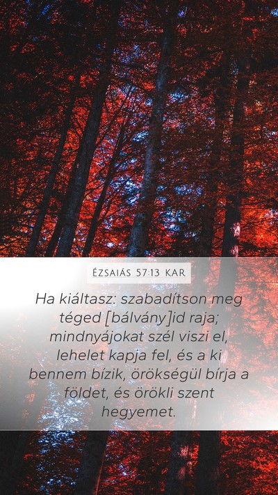 Ézsaiás 57:13 KAR Bible Verse Image