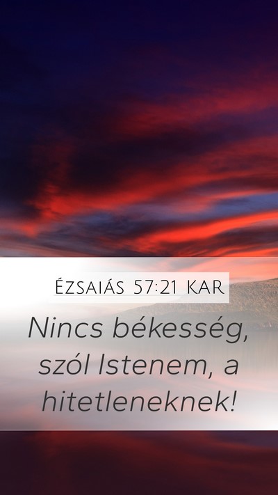 Ézsaiás 57:21 KAR Bible Verse Image