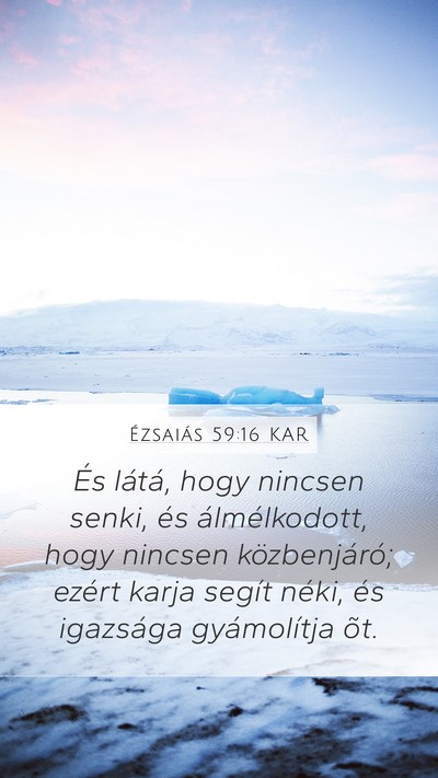Ézsaiás 59:16 KAR Bible Verse Image
