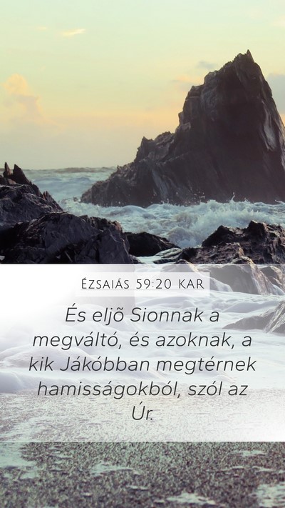 Ézsaiás 59:20 KAR Bible Verse Image
