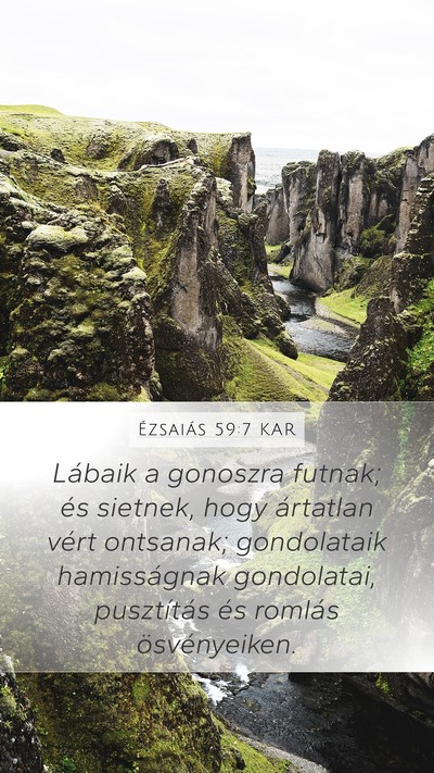 Ézsaiás 59:7 KAR Bible Verse Image