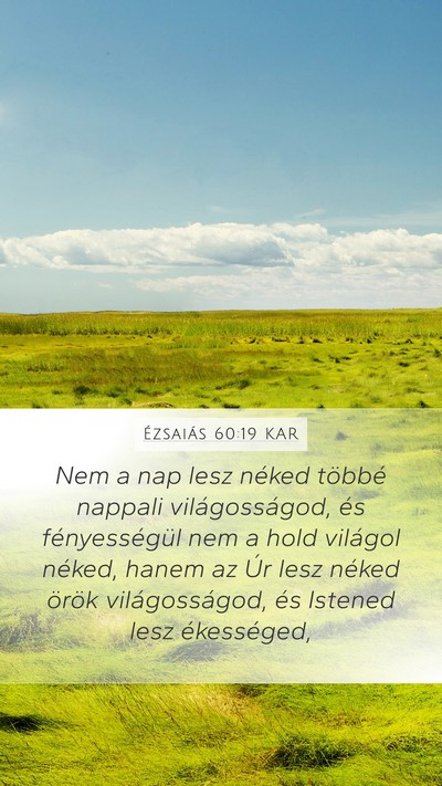 Ézsaiás 60:19 KAR Bible Verse Image