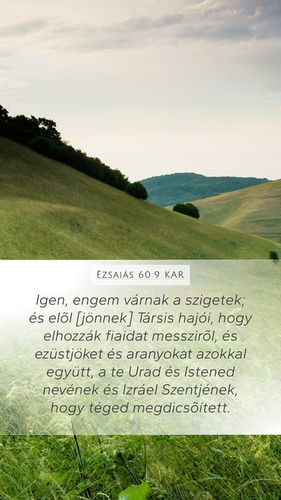 Ézsaiás 60:9 KAR Bible Verse Image