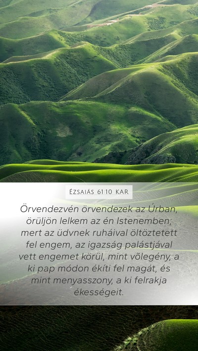 Ézsaiás 61:10 KAR Bible Verse Image