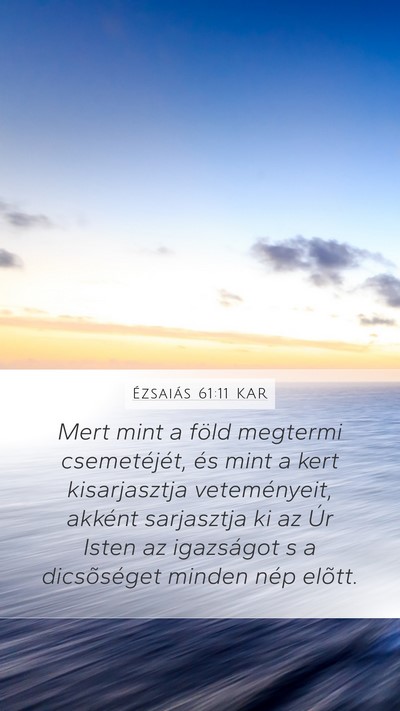 Ézsaiás 61:11 KAR Bible Verse Image