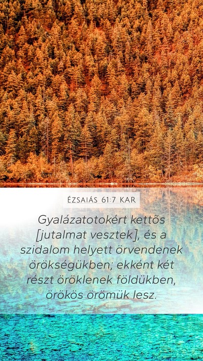 Ézsaiás 61:7 KAR Bible Verse Image