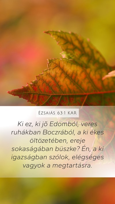 Ézsaiás 63:1 KAR Bible Verse Image