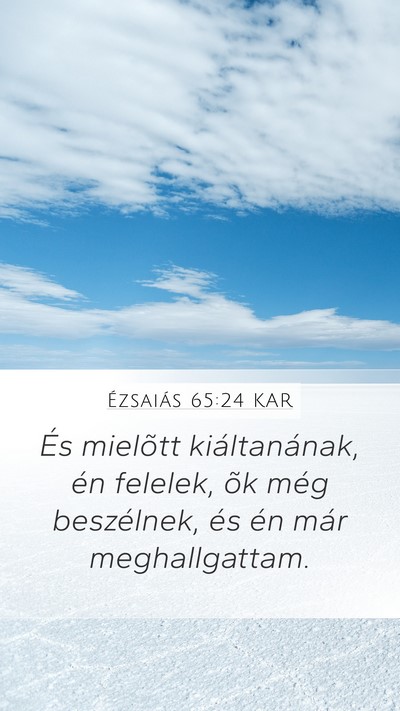 Ézsaiás 65:24 KAR Bible Verse Image