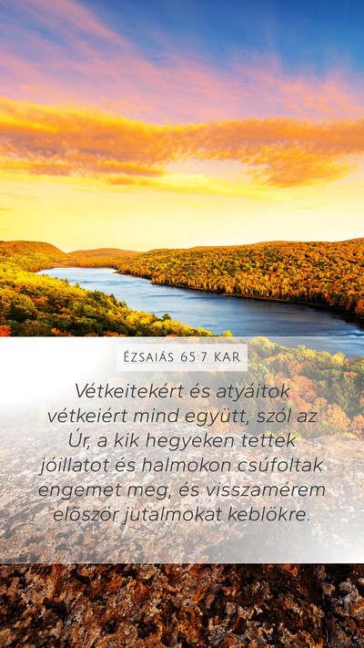 Ézsaiás 65:7 KAR Bible Verse Image