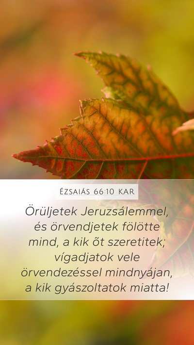 Ézsaiás 66:10 KAR Bible Verse Image