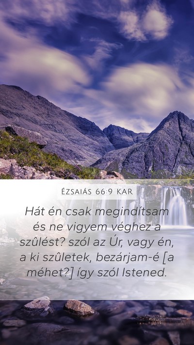 Ézsaiás 66:9 KAR Bible Verse Image
