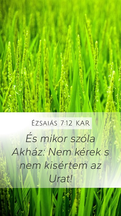 Ézsaiás 7:12 KAR Bible Verse Image