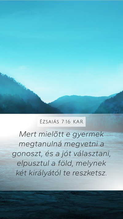Ézsaiás 7:16 KAR Bible Verse Image