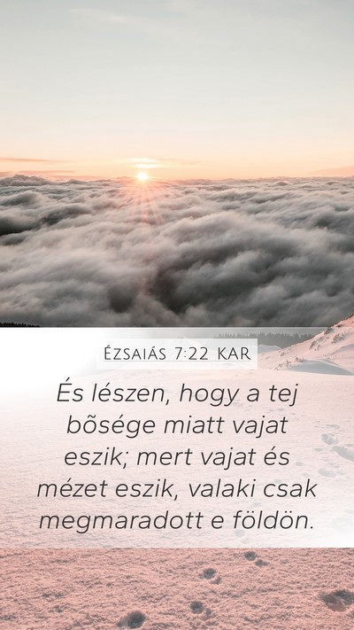 Ézsaiás 7:22 KAR Bible Verse Image