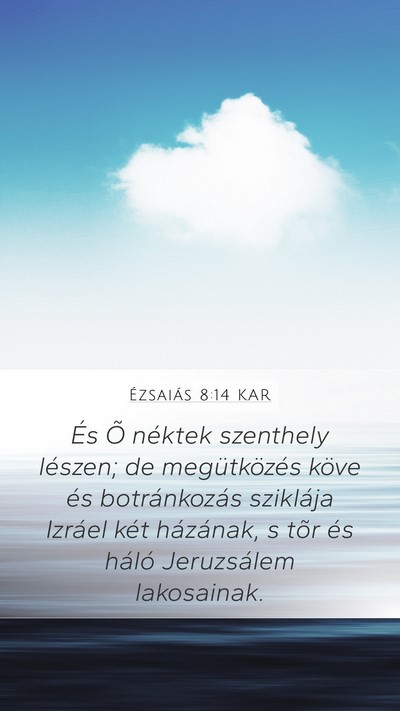 Ézsaiás 8:14 KAR Bible Verse Image