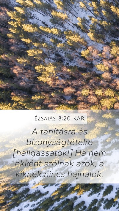 Ézsaiás 8:20 KAR Bible Verse Image