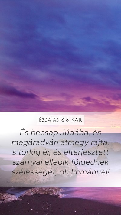 Ézsaiás 8:8 KAR Bible Verse Image