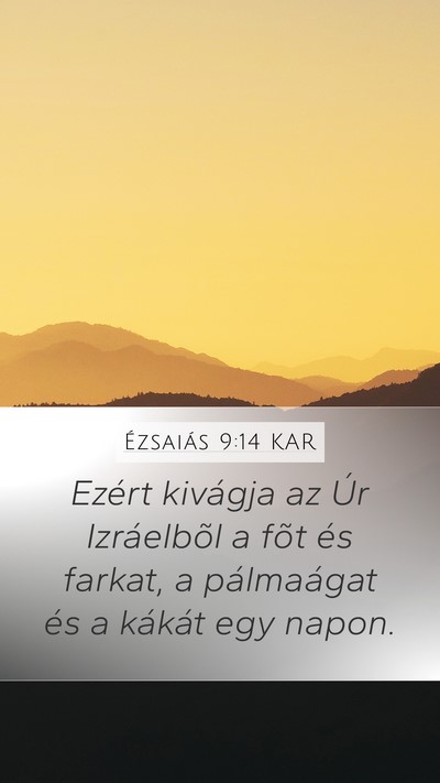 Ézsaiás 9:14 KAR Bible Verse Image